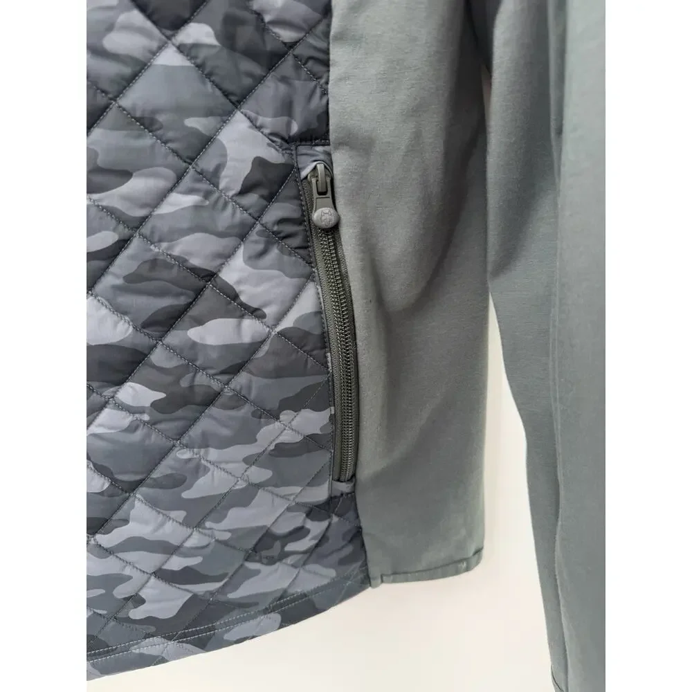 Greyson Men’s Camo Scape Yukon 1/2 Zip Hybrid Performance Jacket Size Large